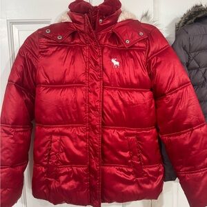 Abercrombie Kids Red Puffer Jacket